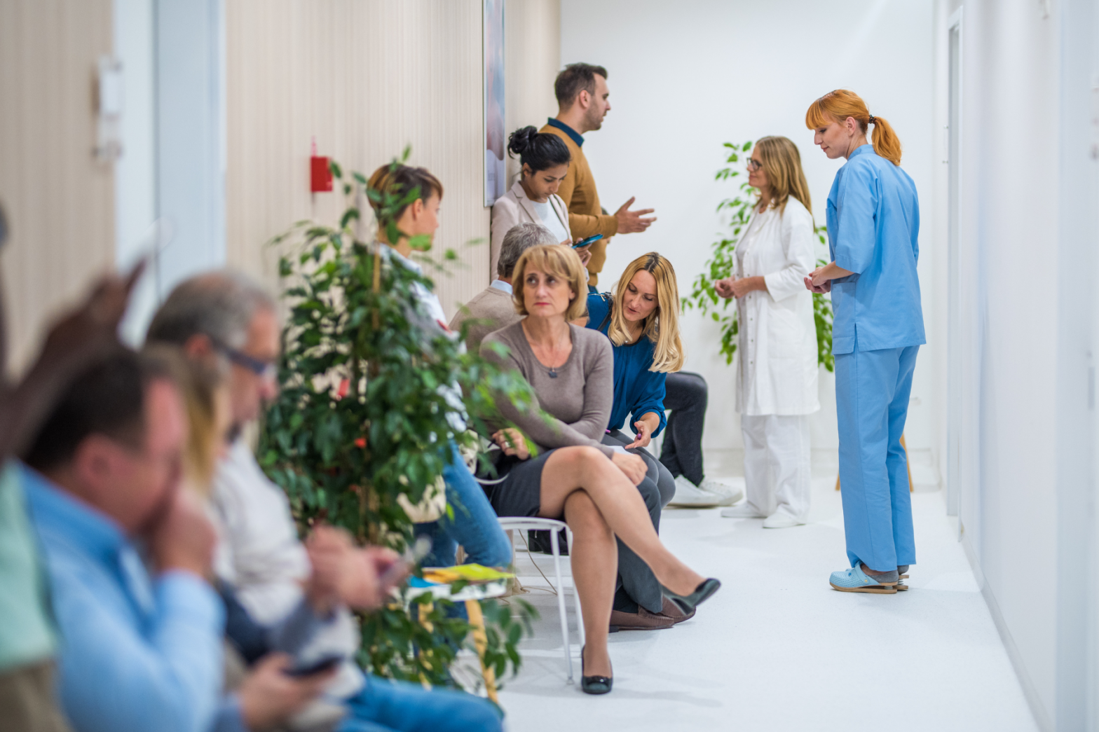 Pacientes en una clínica